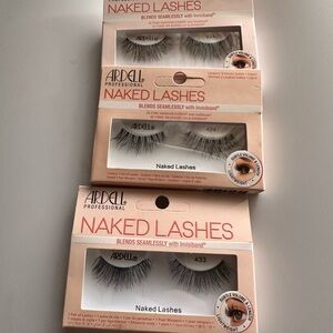 Lot of 3 Ardell Naked Lashes – 421, 424 & 433 – Lightweight & Natural Look